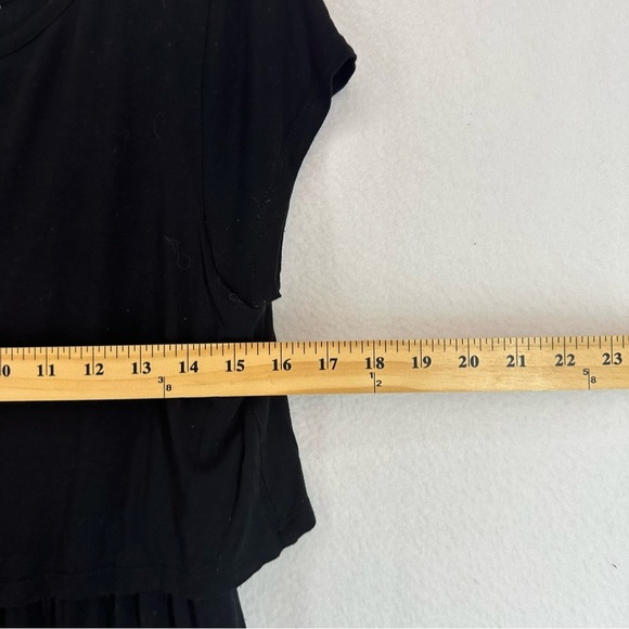 Gap Short Sleeve Layered Mini Dress XS Black - Picture 4 of 8